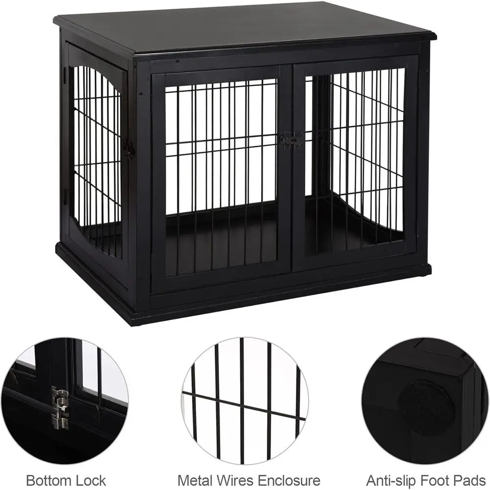 Furniture Style Dog Crate End Table With Lockable Door