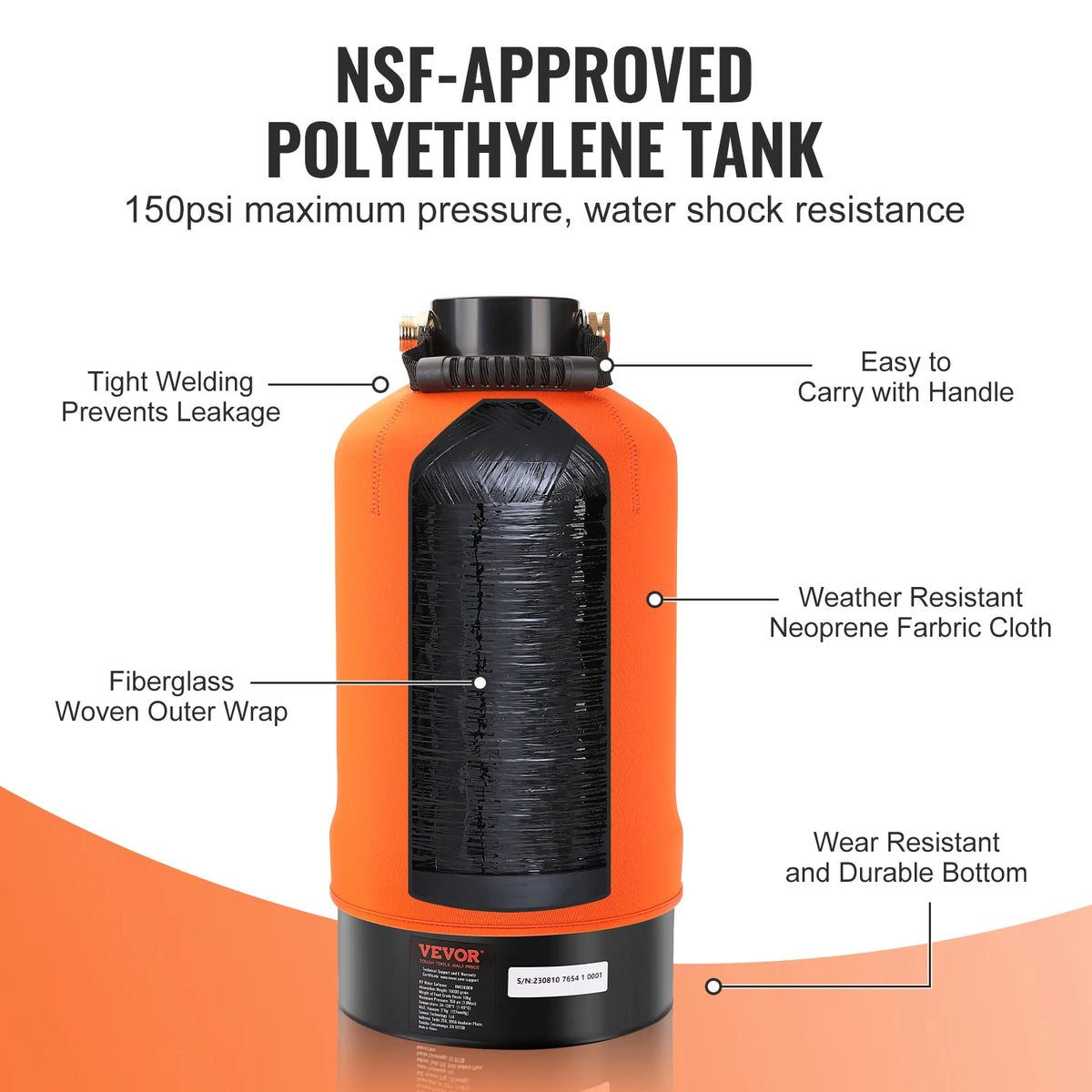 SucceBuy RV Water Softener 16,000Grain Portable Water Softenerwith 3/4"Brass Fittings and 42Hose Soften Hard Water Filter System