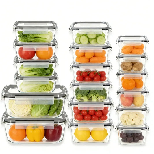 Premium Borosilicate Glass Food Storage Containers With Airtight Lids