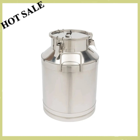Bymaocar Stainless Steel Milk Container With 3 Secure Locking Lids