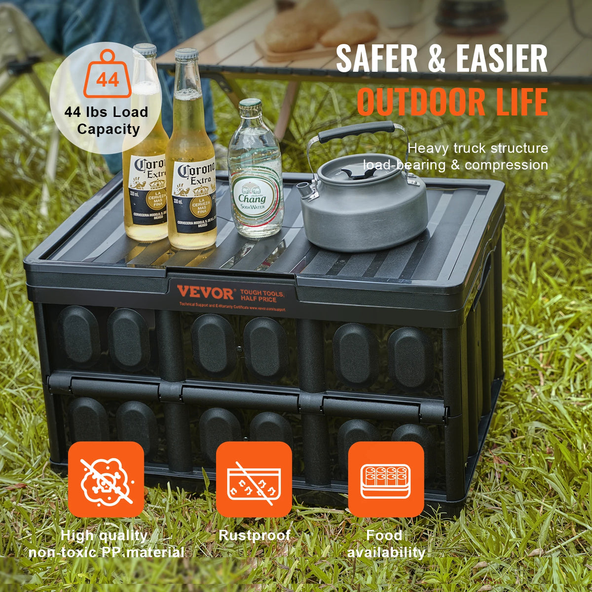 Foldable Collapsible Storage Bins Stackable Utility Crates With Lids