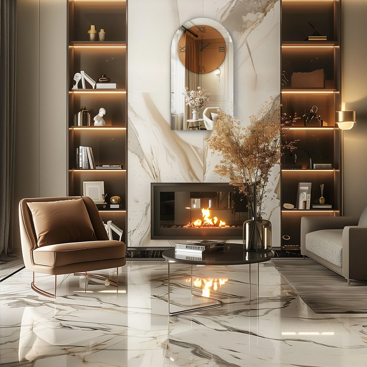 Wisfor Arched Glass Decorative Wall Mirror For Modern Living