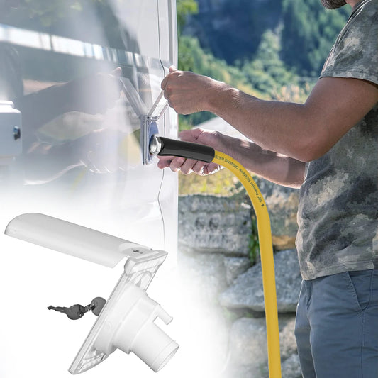 HWHongRV RV Water Inlet With Cover And Magnetic Locking Cap