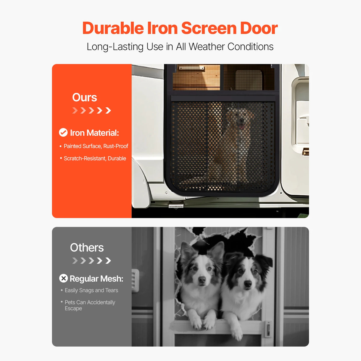 VEVOR Adjustable RV Screen Door Protector For Pet Protection