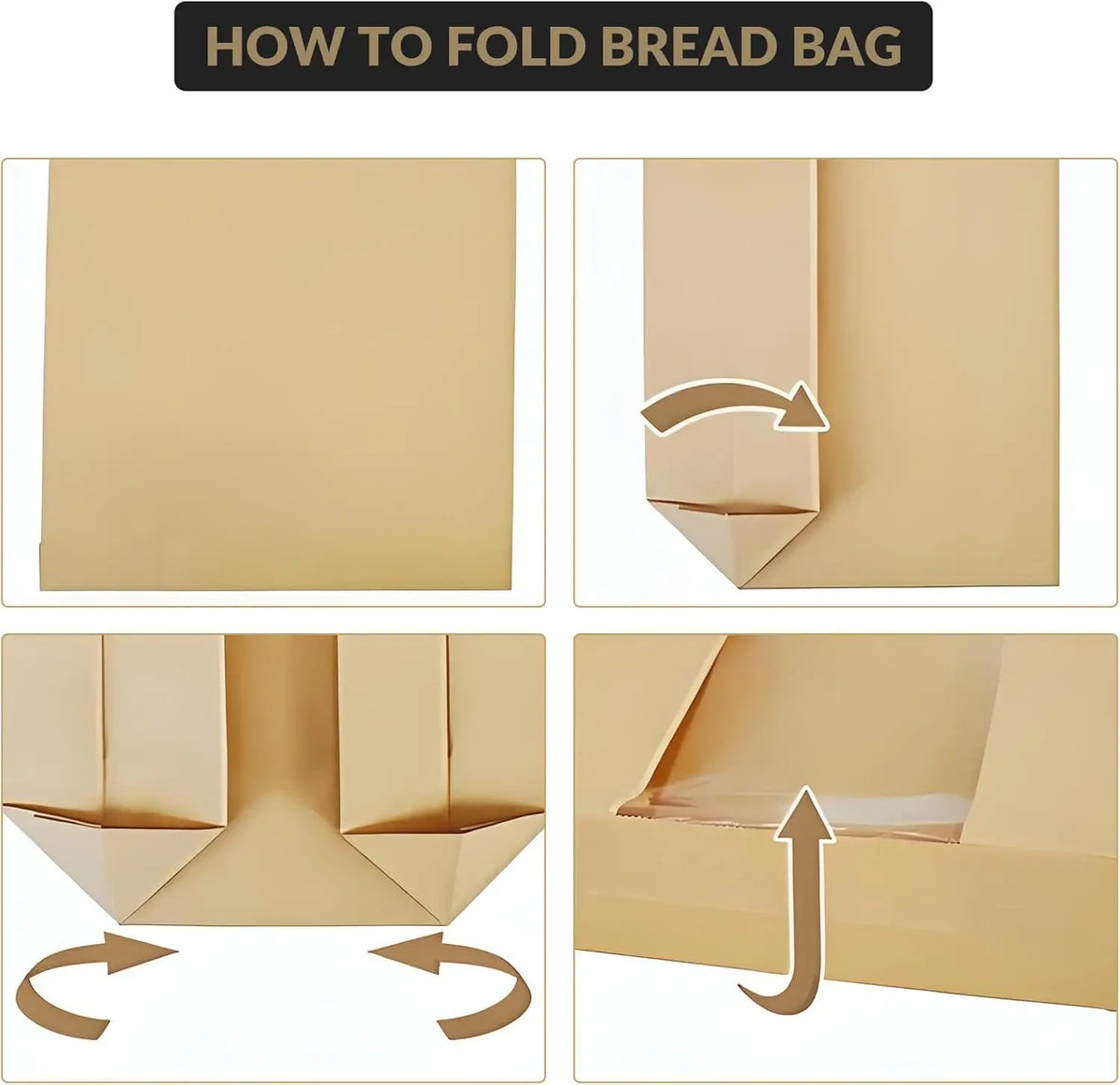 Premium Kraft Paper Bread Bags With Clear Windows And Labels