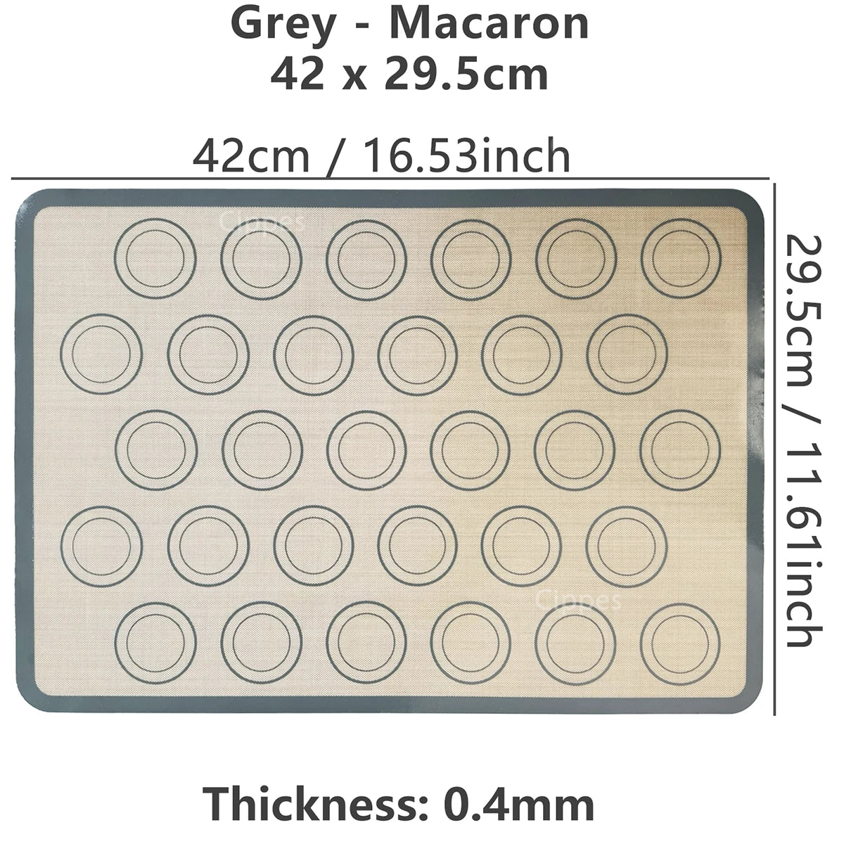 Cippes Reusable Silicone Baking Mat Nonstick Heat Resistant Sheet