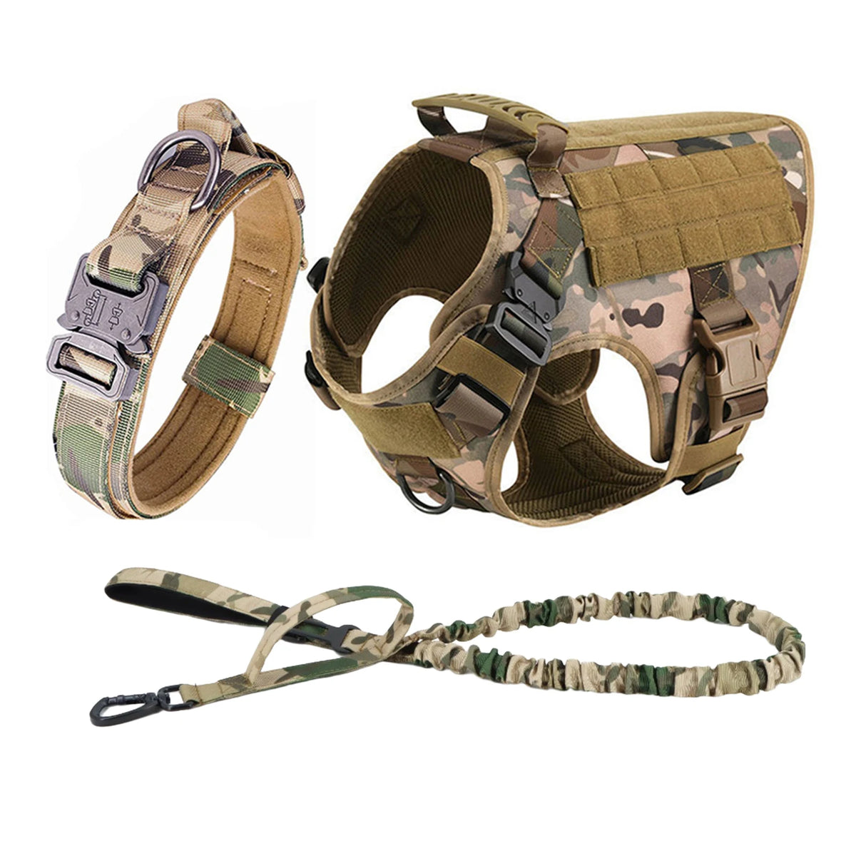 Tactical Padded Nylon Dog Harness For Walking And Training