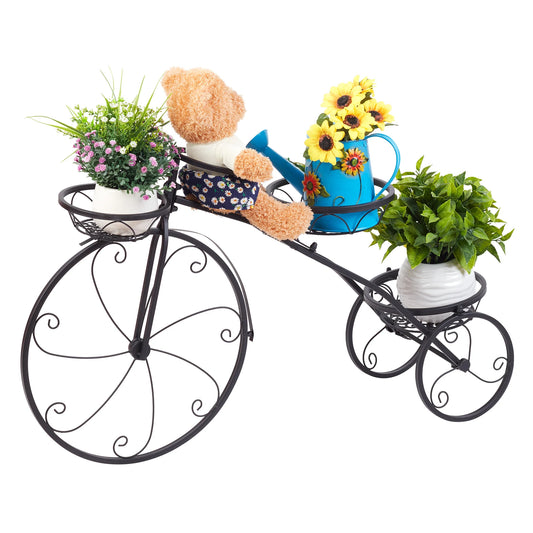 Wisfor 3 Tier Iron Bicycle Plant Stand Indoor Outdoor