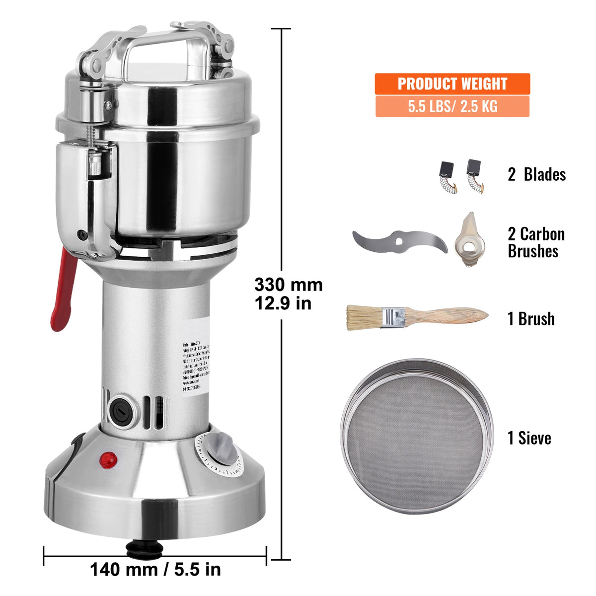 SucceBuy Commercial Electric Grain And Spice Mill Grinder