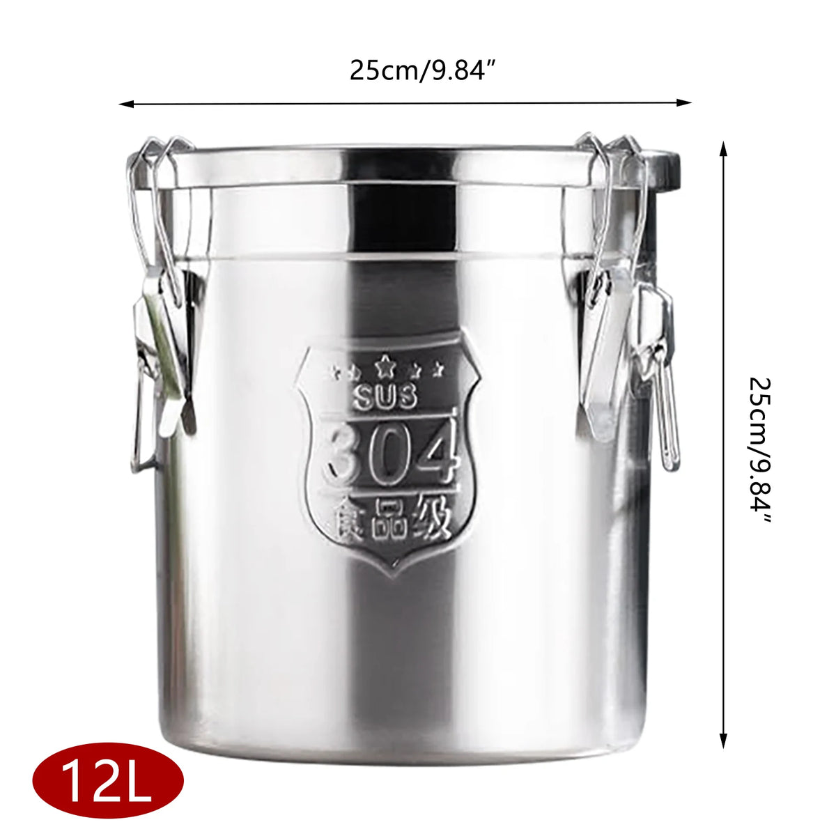 Stainless Steel Airtight Food Storage Container With Secure Locking Lid