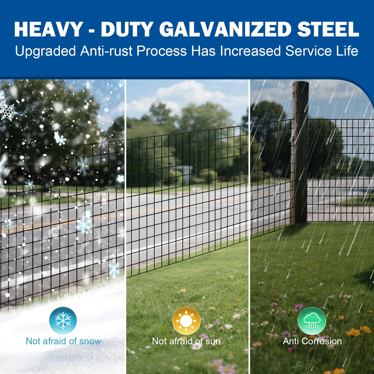 Heavy Duty PVC Coated Welded Wire Fence For Outdoor Property Security