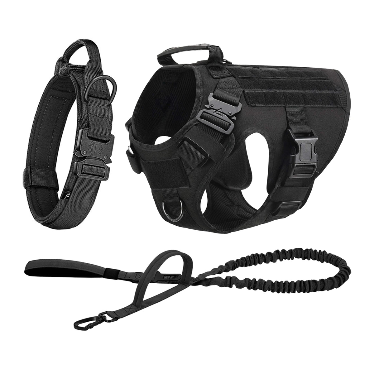 Tactical Padded Nylon Dog Harness For Walking And Training