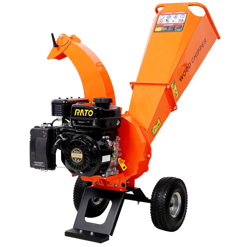 Gas Powered Wood Chipper And Branch Shredder For Farm Work