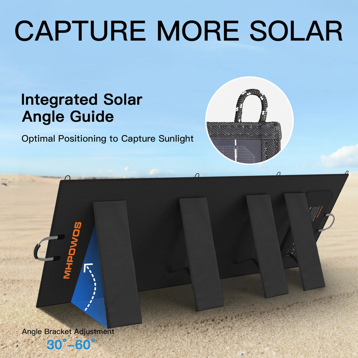 MHPOWOS 400W Foldable Solar Panel Portable IP67 Waterproof Monocrystalline