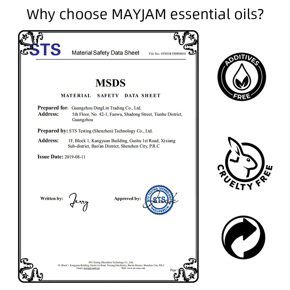 Mayjam Pure Essential Oils Set For Humidifier Diffuser And Candles