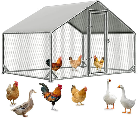 Portable Metal Walk In Chicken Coop And Outdoor Run