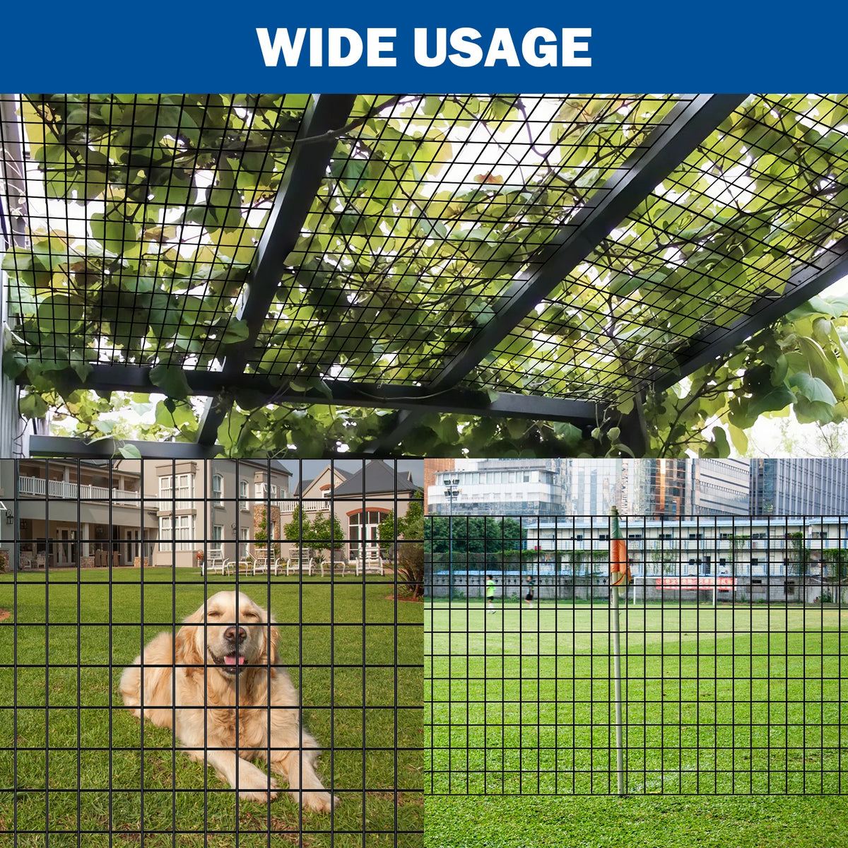 Heavy Duty PVC Coated Welded Wire Fence For Outdoor Property Security