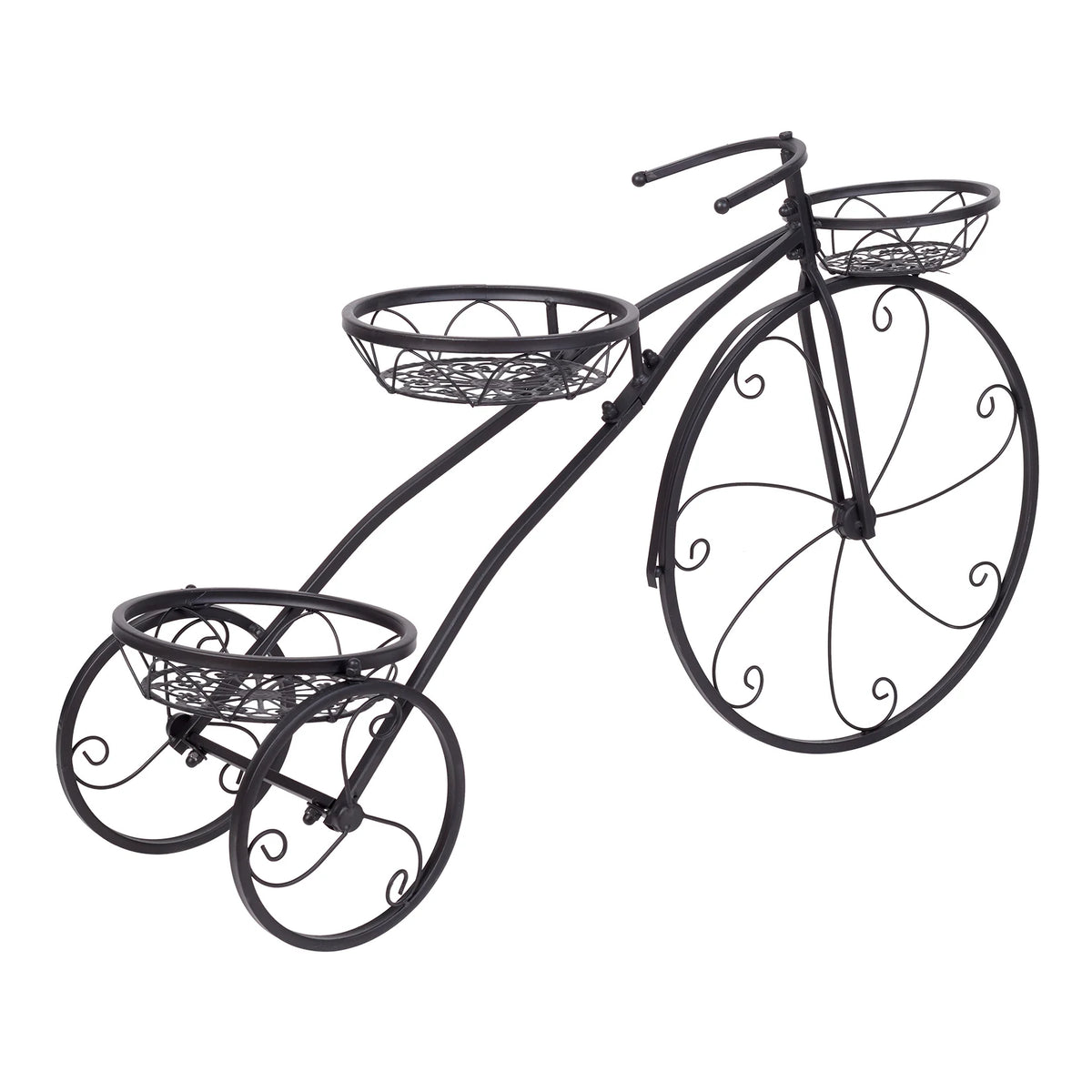 Wisfor 3 Tier Iron Bicycle Plant Stand Indoor Outdoor